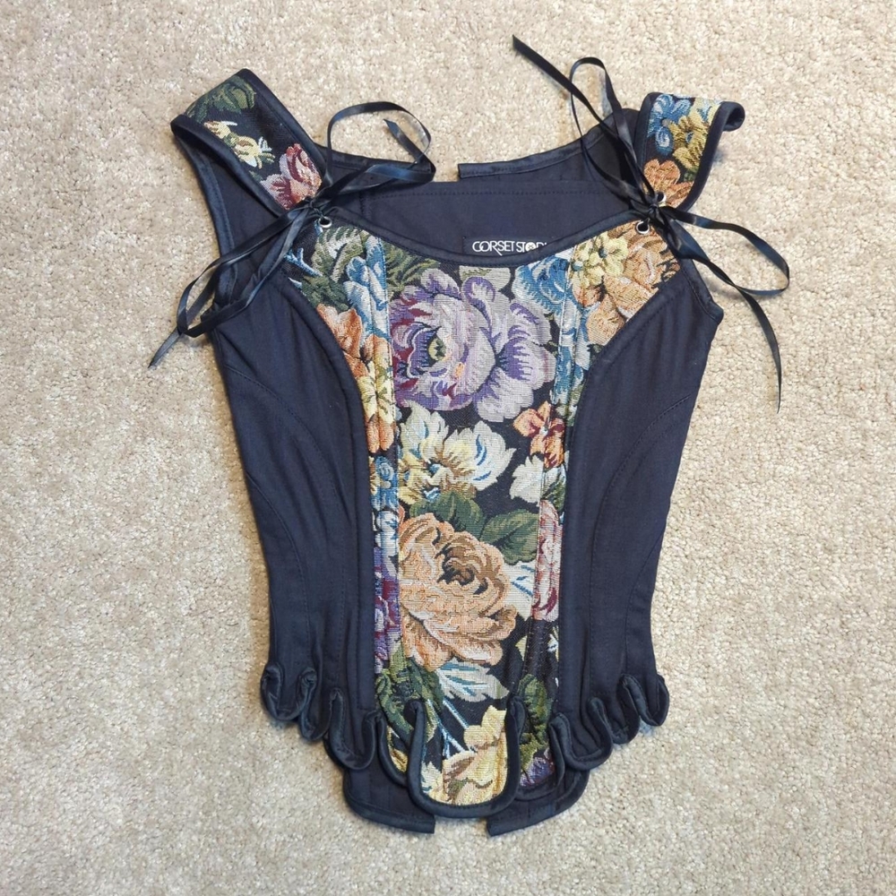 Brand New Corset Story Steel Boned Floral Corset